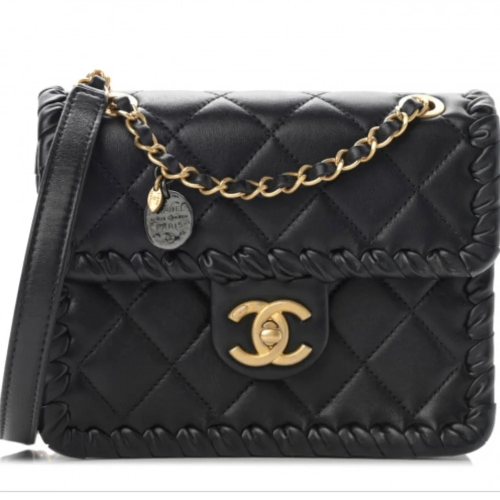 Chanel calfskin braided mini bag - Picture 1 of 14